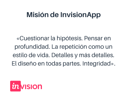 Ejemplo de misión de una empresa: InvisionApp
