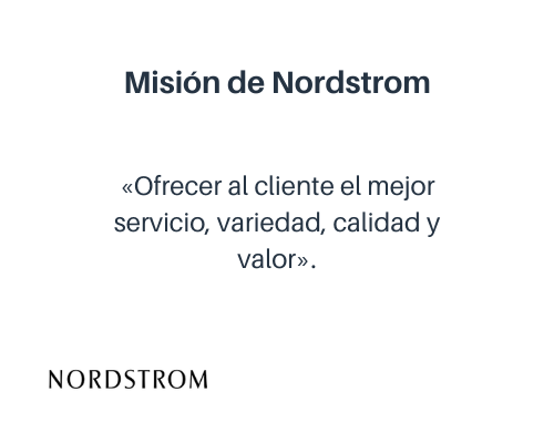 Ejemplo de misión de una empresa: Nordstrom