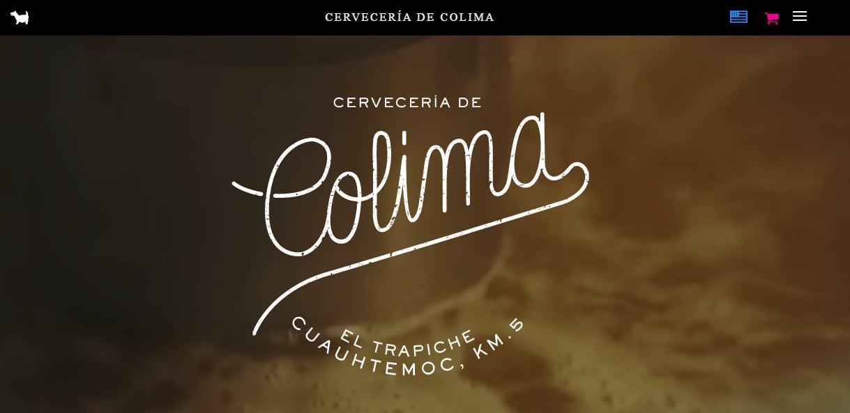 Ejemplo de sitio web original: Cervecería de Colima