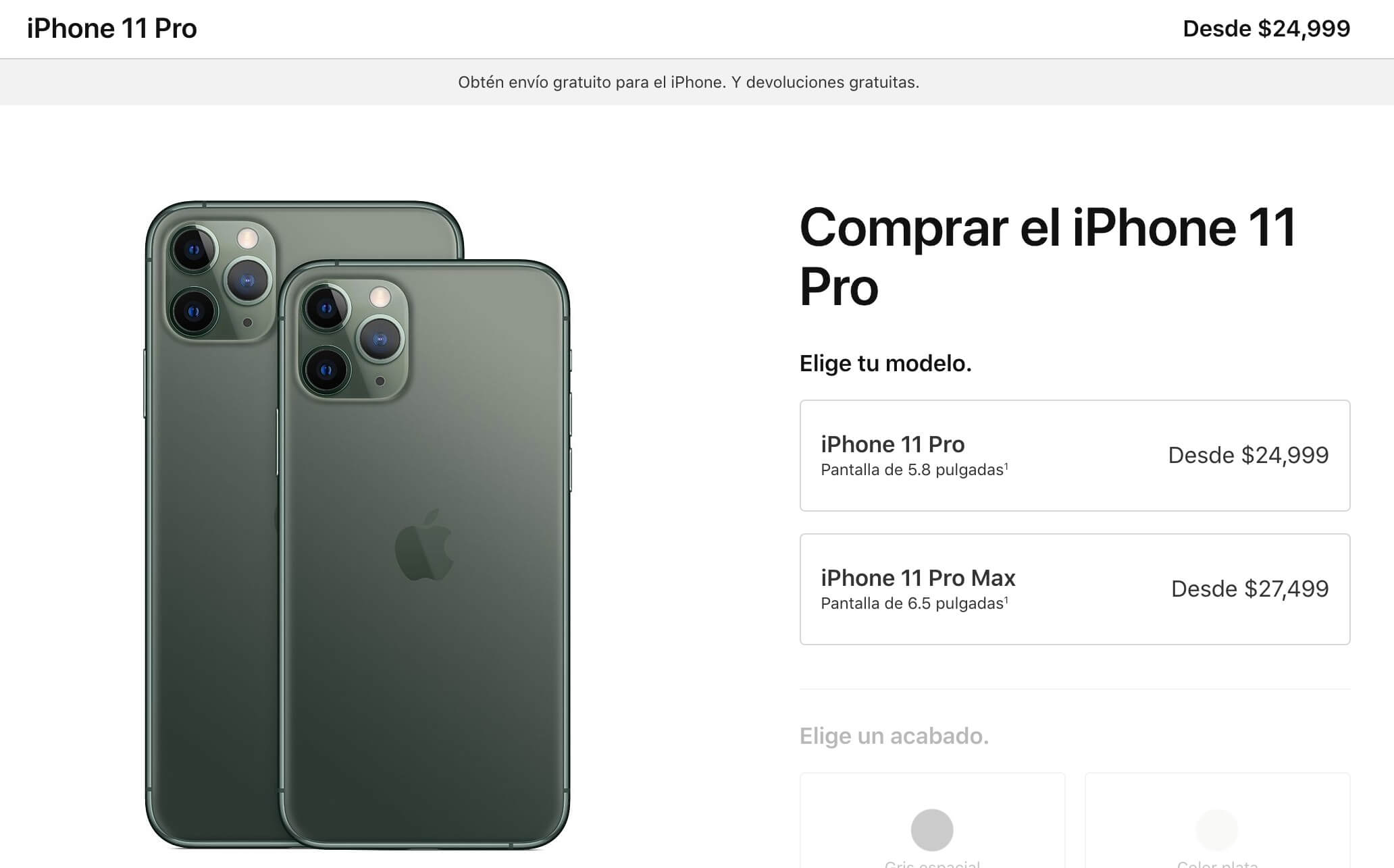 Ejemplo de precio premium del iPhone 11