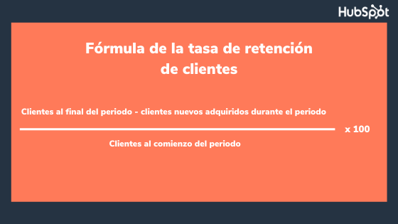 Fórmula para calcular la tasa de retención de clientes