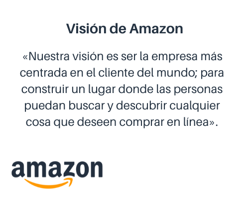 Cómo redactar una misión y visión: ejemplo de visión de Amazon